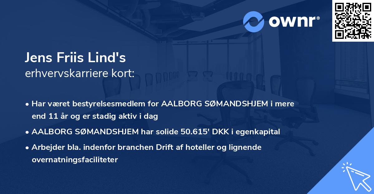 Jens Friis Lind's erhvervskarriere kort