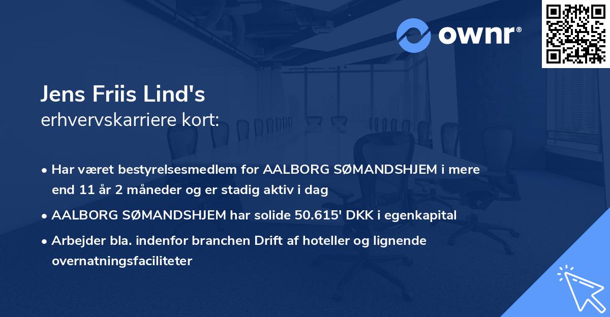 Jens Friis Lind's erhvervskarriere kort