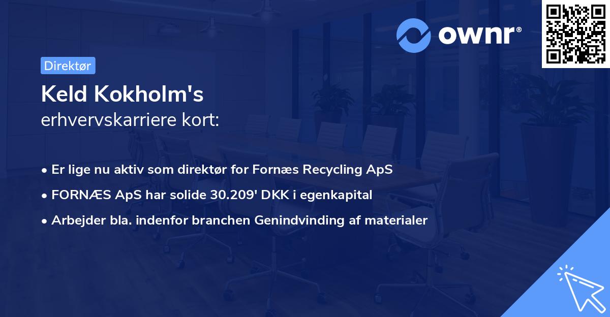 Keld Kokholm's erhvervskarriere kort