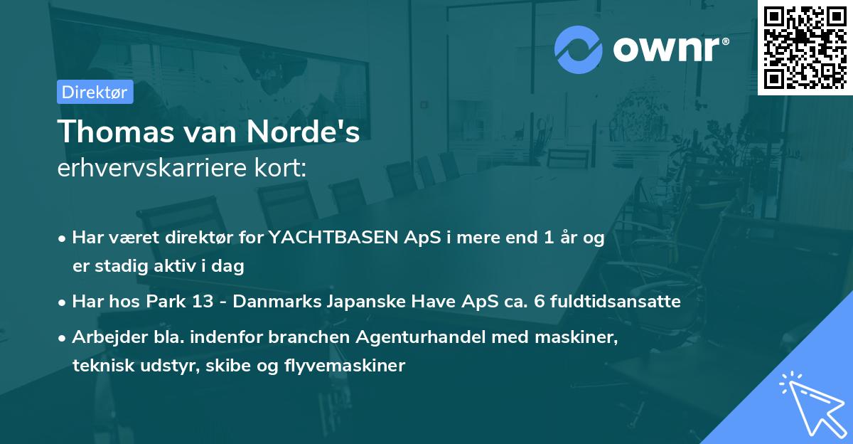 Thomas van Norde's erhvervskarriere kort