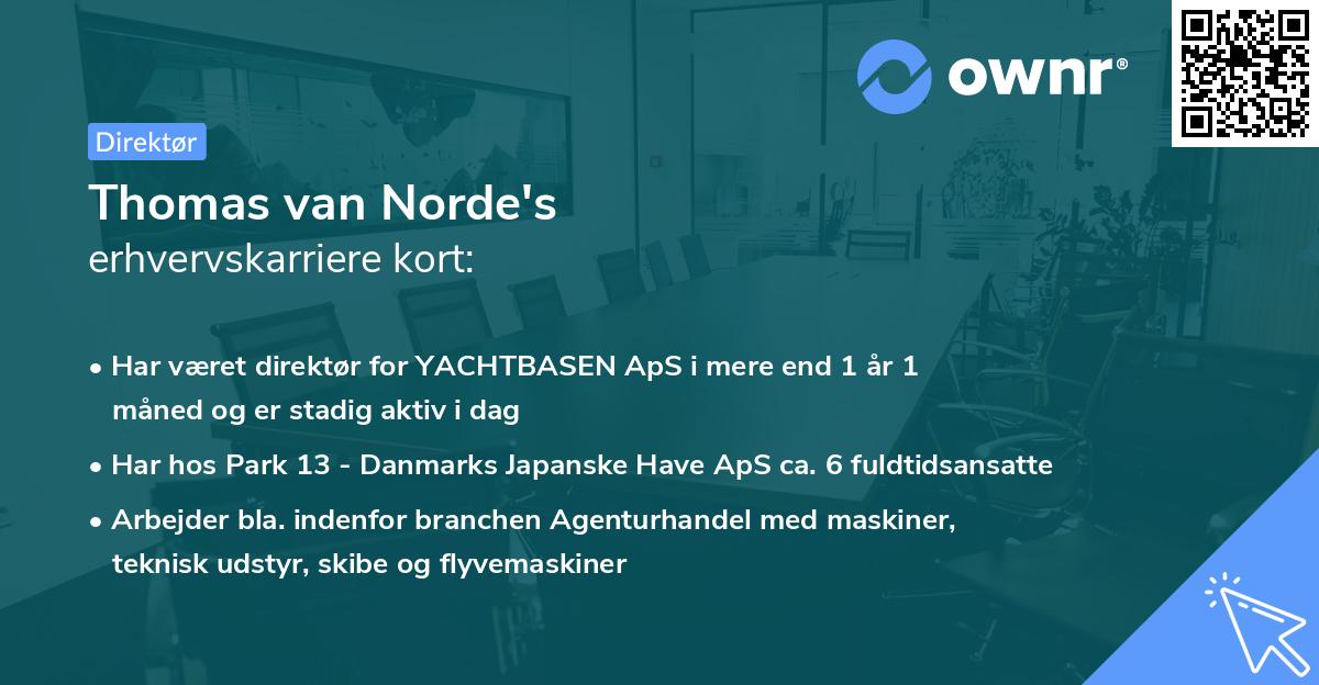 Thomas van Norde's erhvervskarriere kort