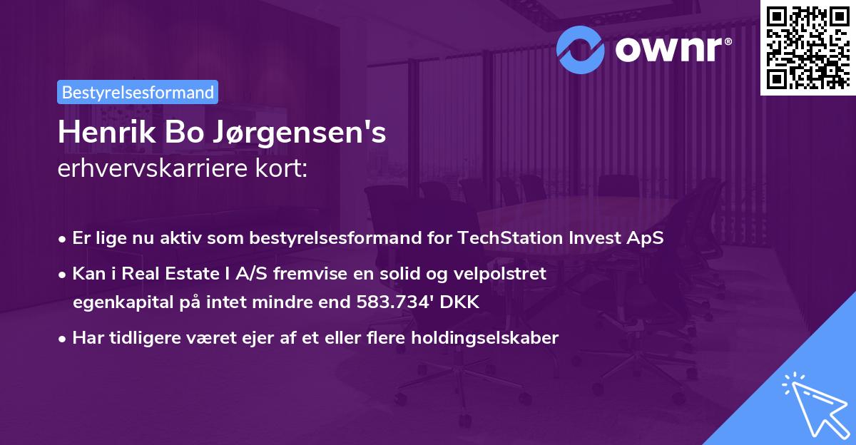 Henrik Bo Jørgensen's erhvervskarriere kort