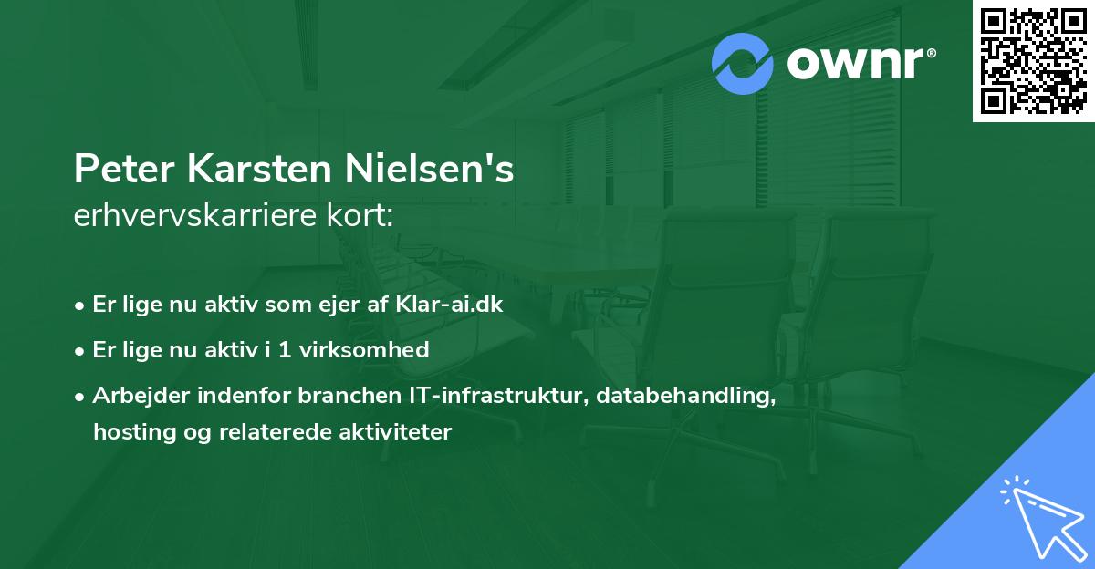Peter Karsten Nielsen's erhvervskarriere kort