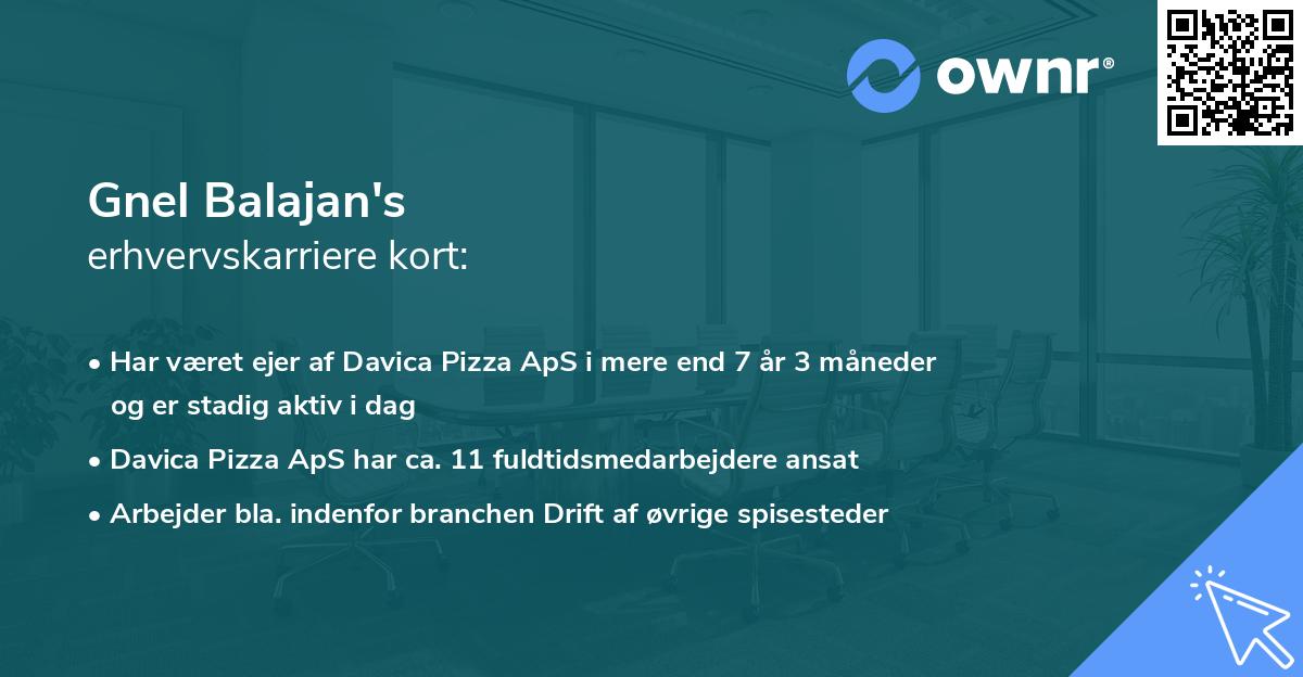 Gnel Balajan's erhvervskarriere kort