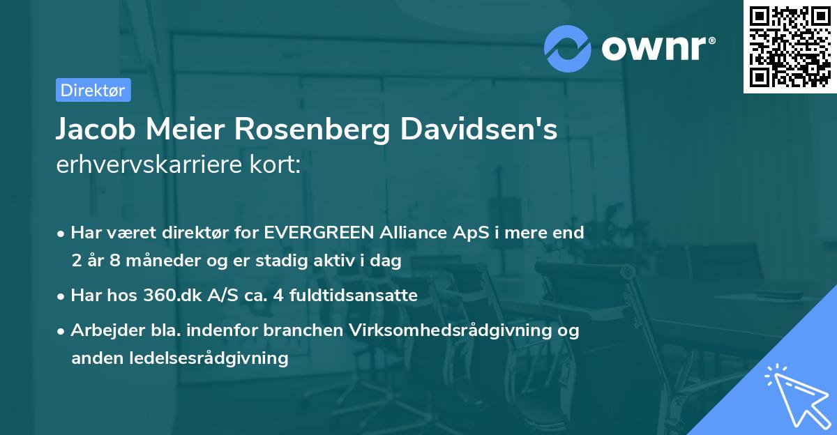 Jacob Meier Rosenberg Davidsen's erhvervskarriere kort