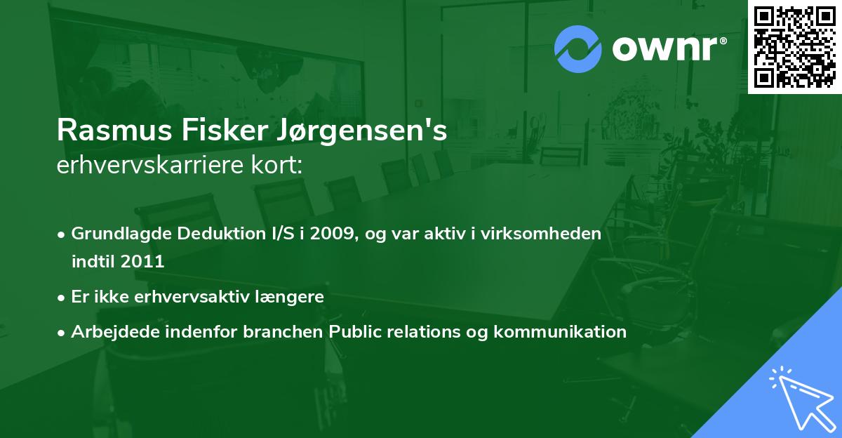 Rasmus Fisker Jørgensen's erhvervskarriere kort