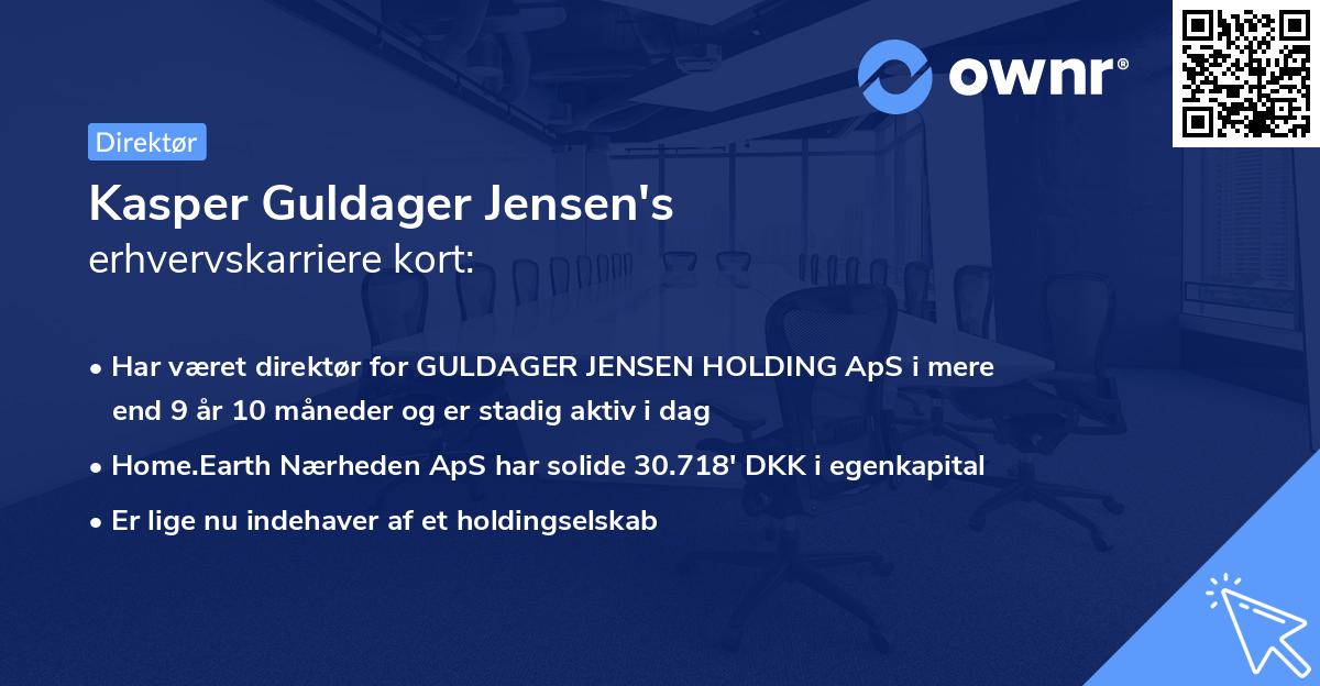 Kasper Guldager Jensen's erhvervskarriere kort