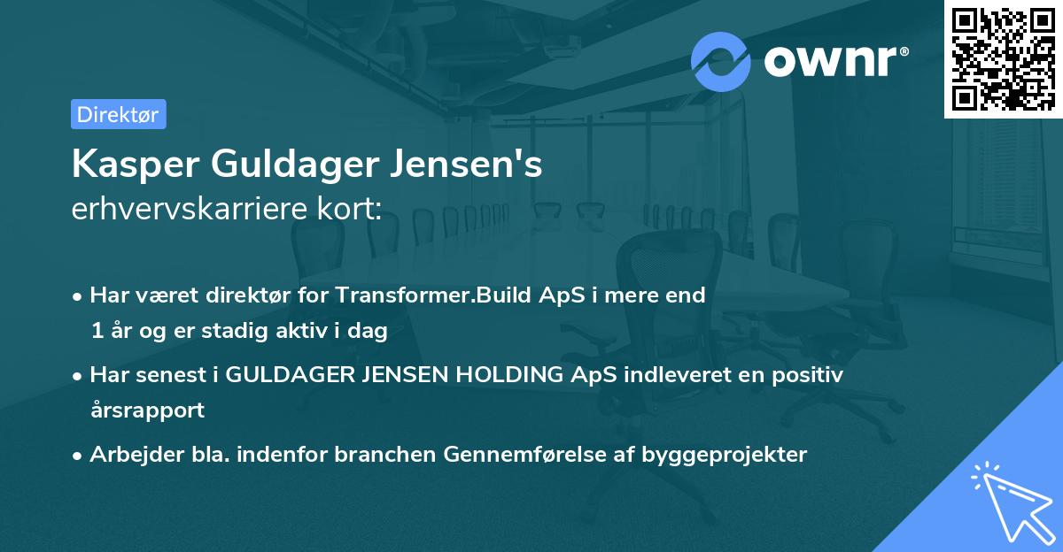 Kasper Guldager Jensen's erhvervskarriere kort