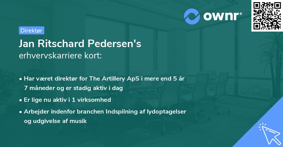 Jan Ritschard Pedersen's erhvervskarriere kort