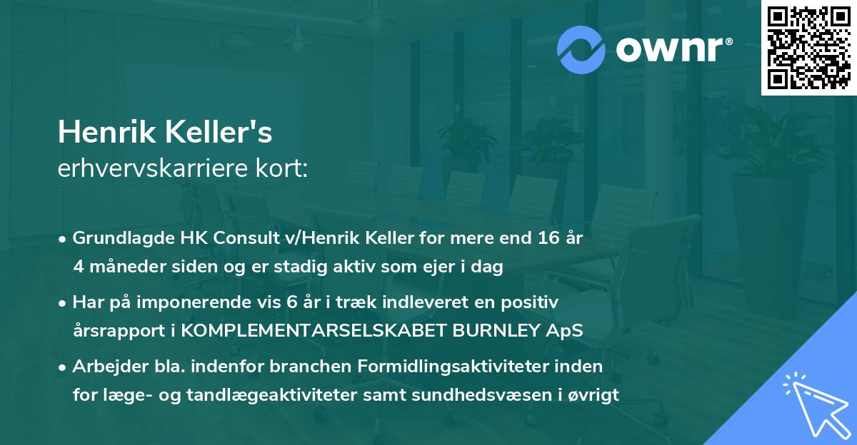 Henrik Keller's erhvervskarriere kort