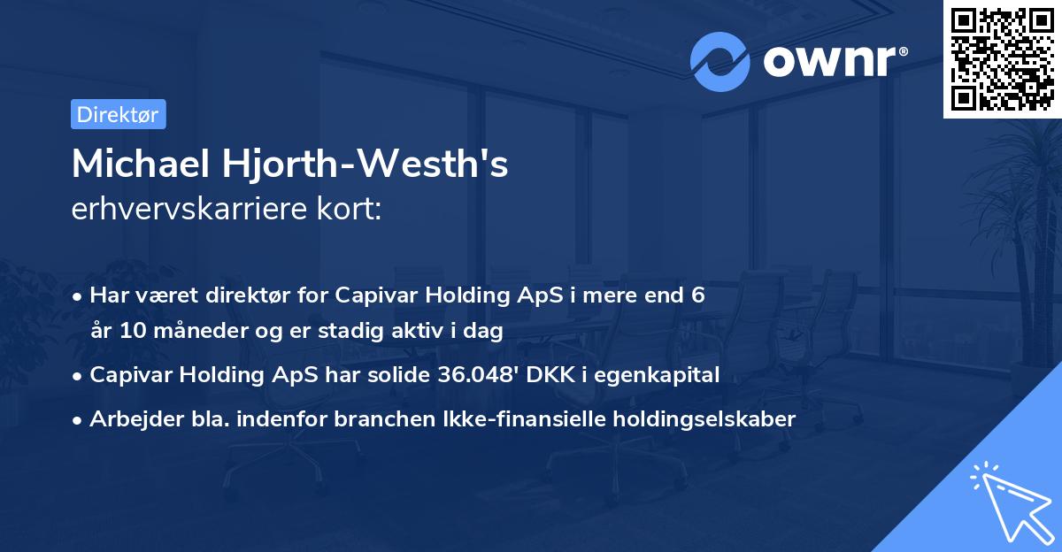 Michael Hjorth-Westh's erhvervskarriere kort