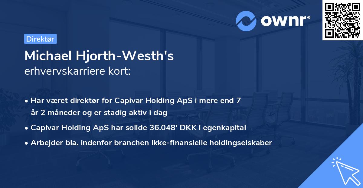 Michael Hjorth-Westh's erhvervskarriere kort