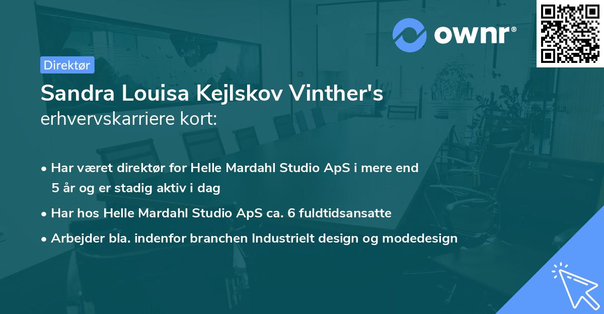 Sandra Louisa Kejlskov Vinther's erhvervskarriere kort