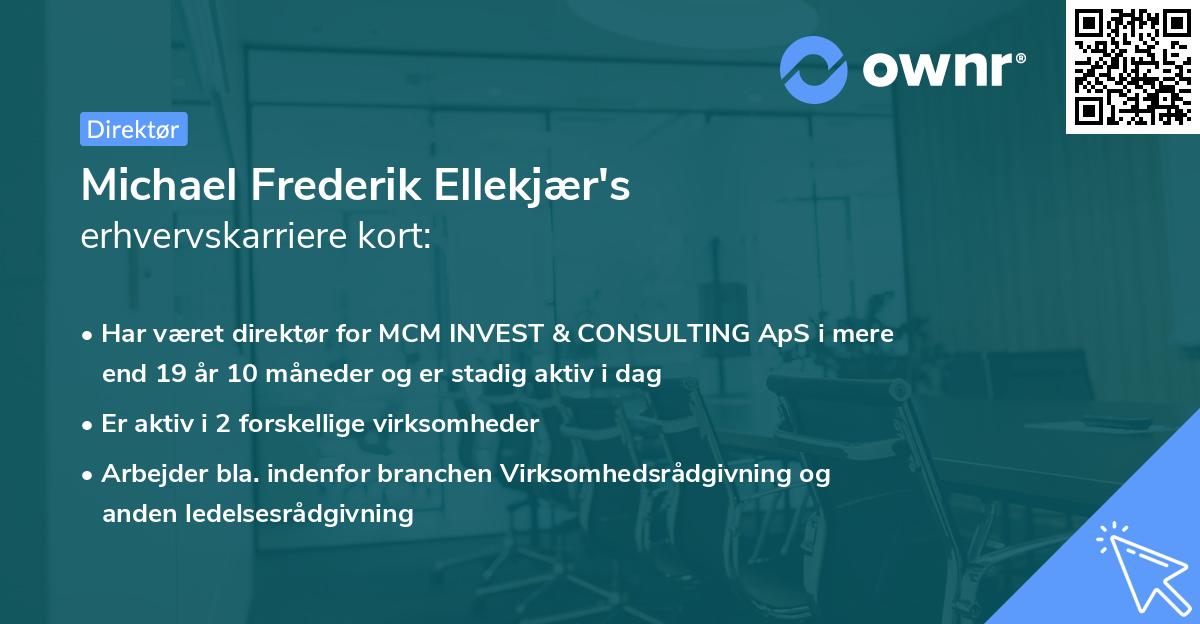 Michael Frederik Ellekjær's erhvervskarriere kort