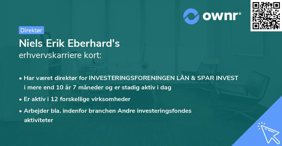 Niels Erik Eberhard's erhvervskarriere kort