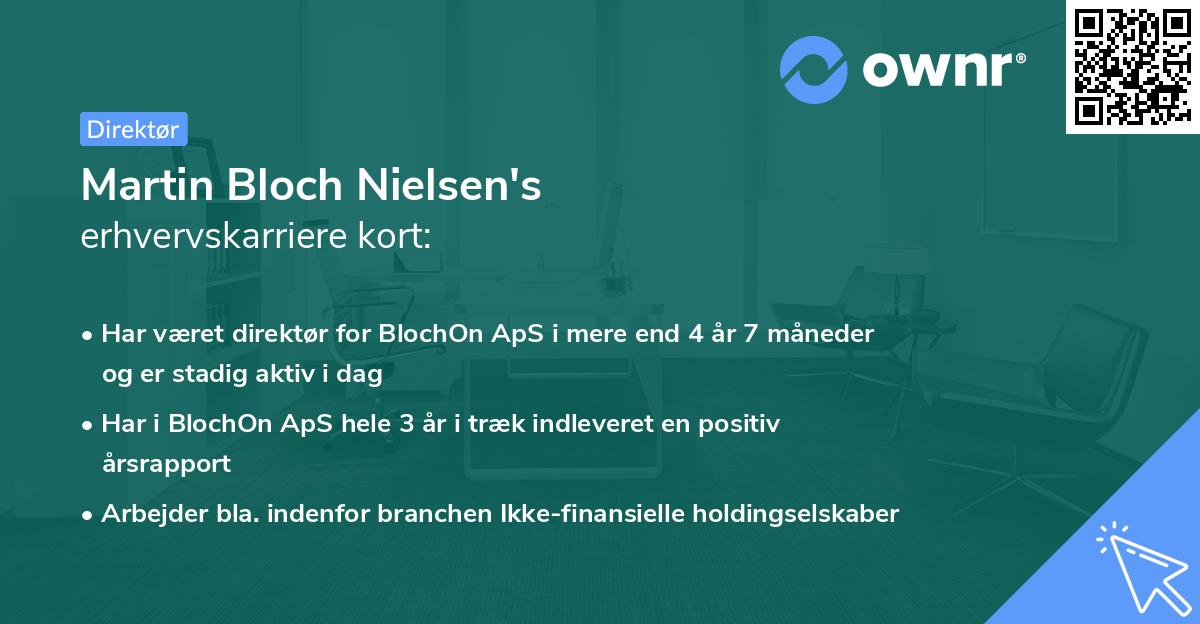 Martin Bloch Nielsen's erhvervskarriere kort