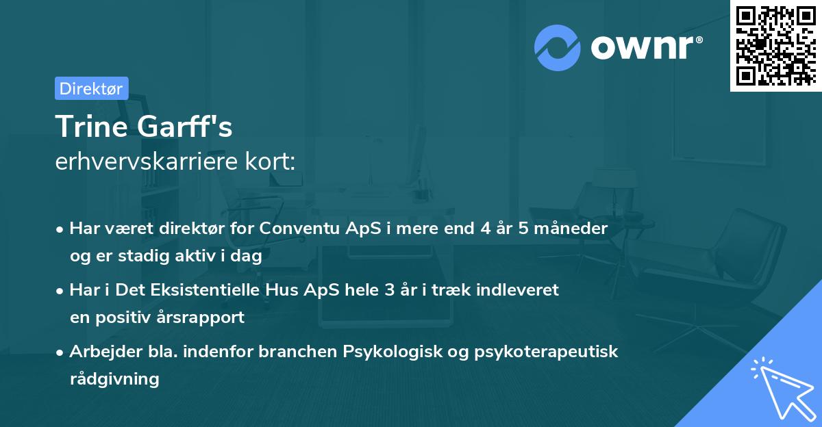 Trine Garff's erhvervskarriere kort