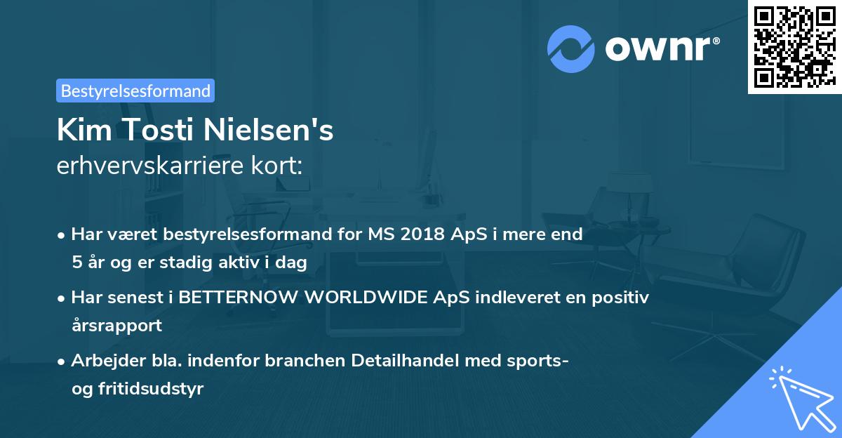 Kim Tosti Nielsen's erhvervskarriere kort