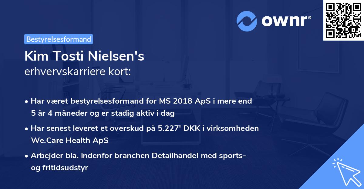 Kim Tosti Nielsen's erhvervskarriere kort