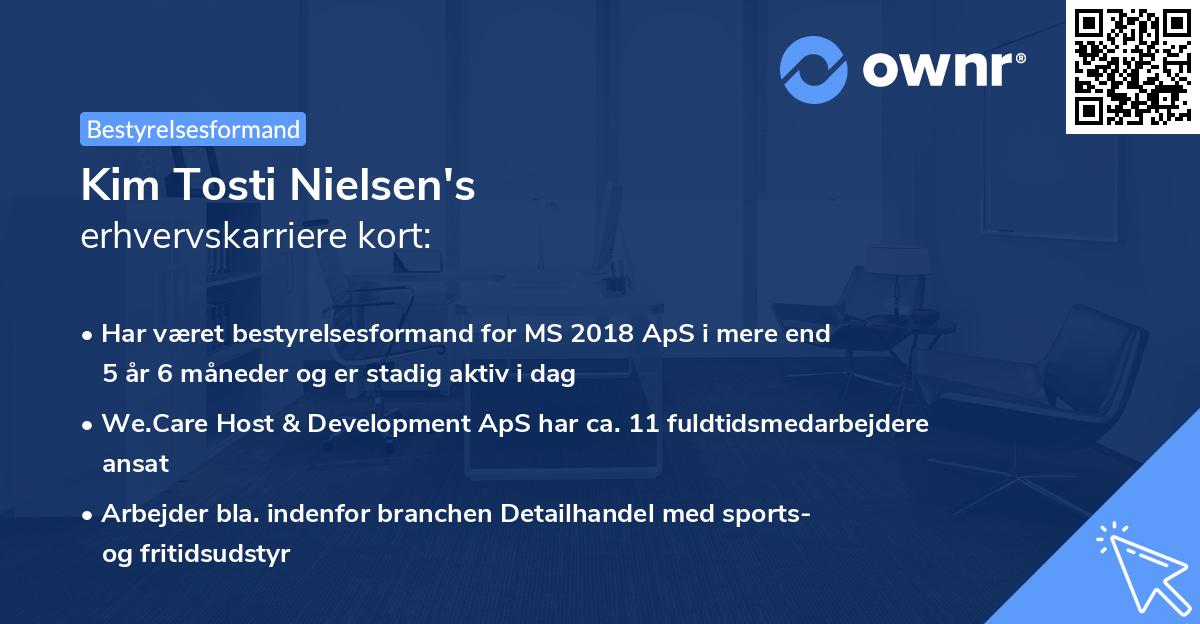 Kim Tosti Nielsen's erhvervskarriere kort