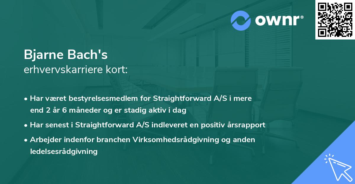 Bjarne Bach's erhvervskarriere kort