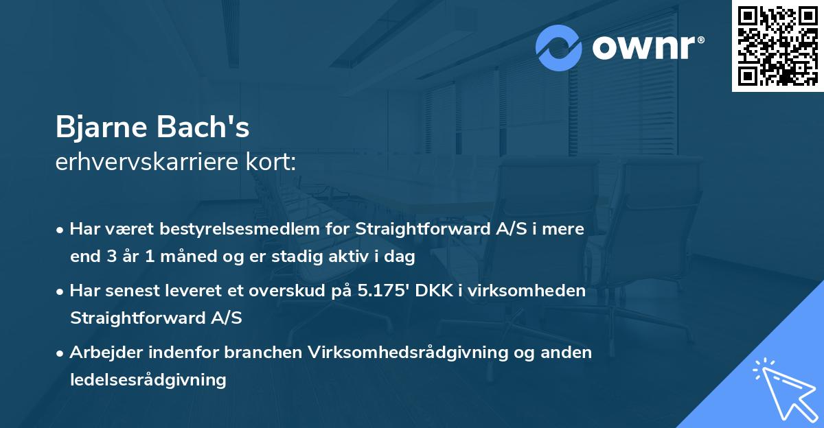 Bjarne Bach's erhvervskarriere kort