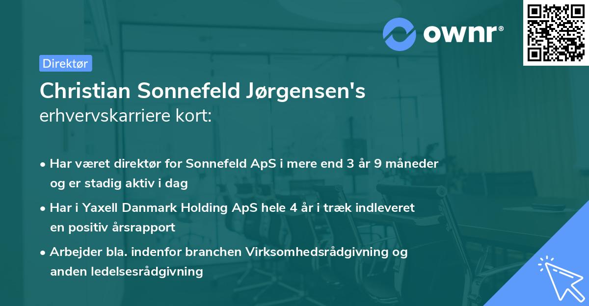 Christian Sonnefeld Jørgensen's erhvervskarriere kort