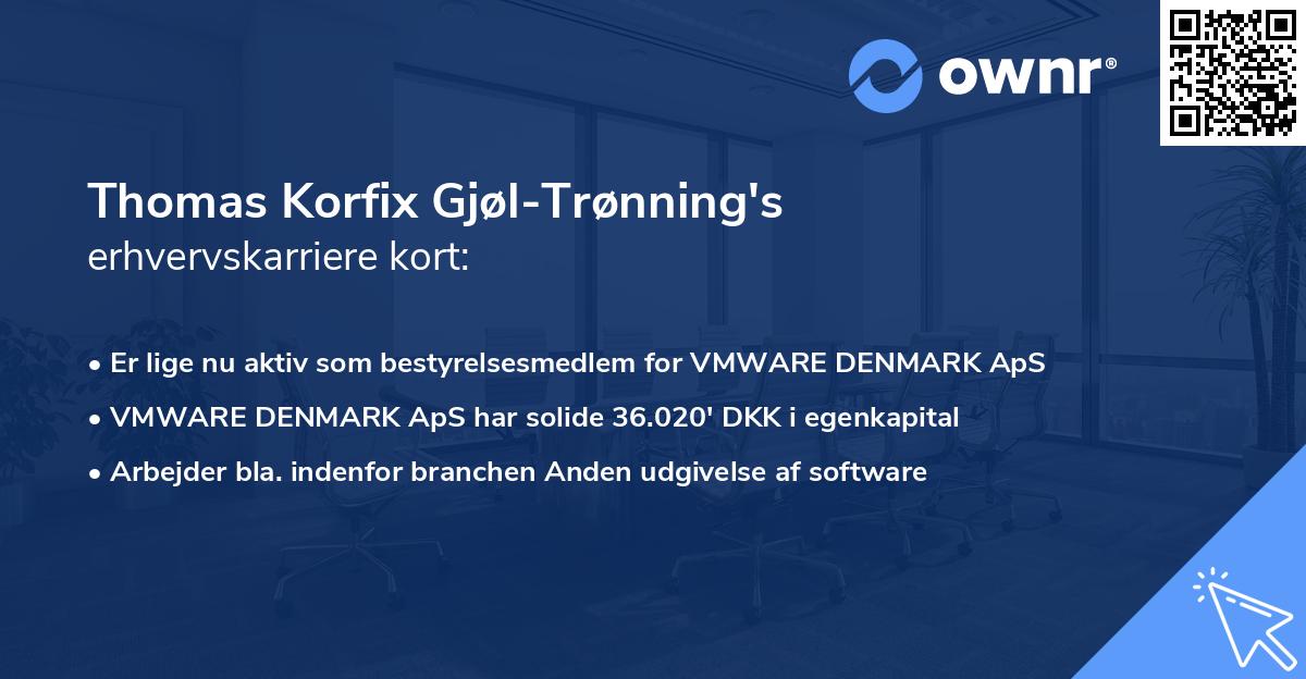 Thomas Korfix Gjøl-Trønning's erhvervskarriere kort
