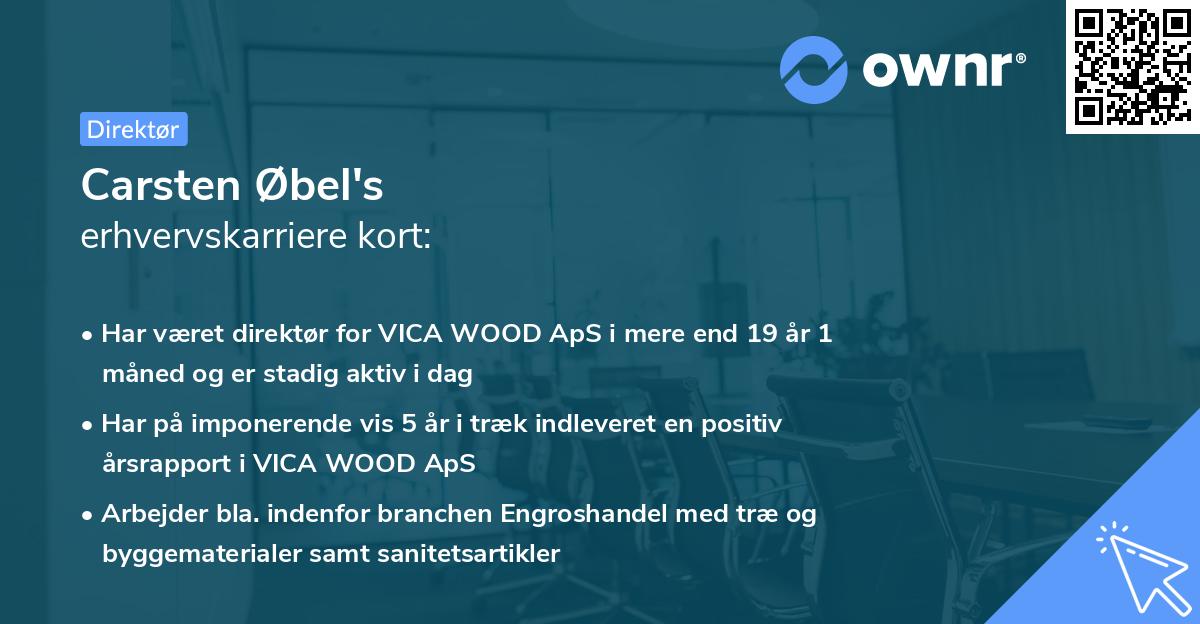 Carsten Øbel's erhvervskarriere kort