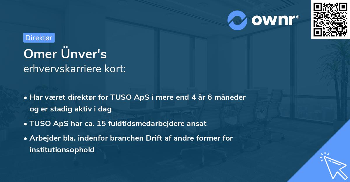 Omer Ünver's erhvervskarriere kort