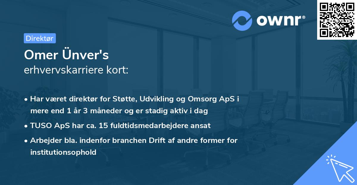 Omer Ünver's erhvervskarriere kort