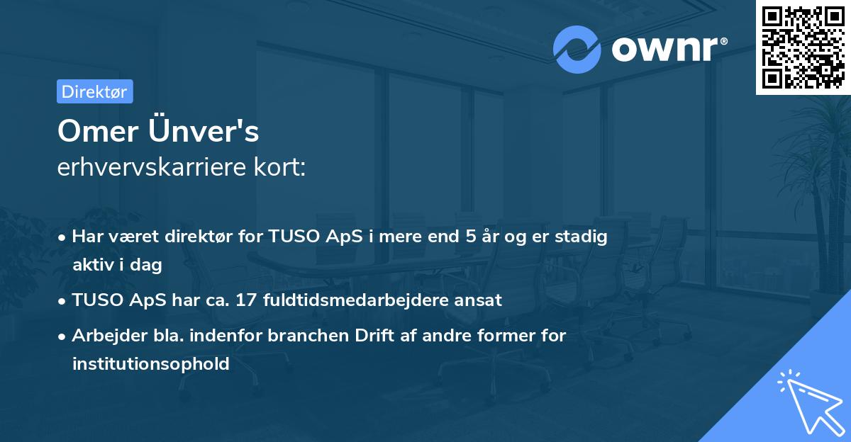 Omer Ünver's erhvervskarriere kort