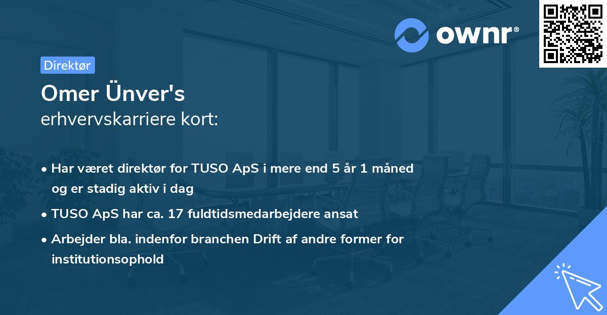 Omer Ünver's erhvervskarriere kort