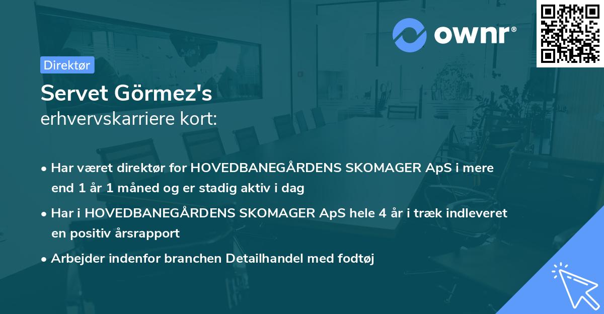 Servet Görmez's erhvervskarriere kort