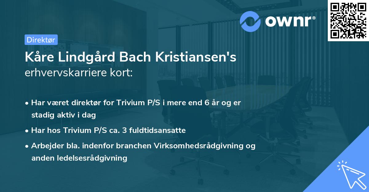 Kåre Lindgård Bach Kristiansen's erhvervskarriere kort