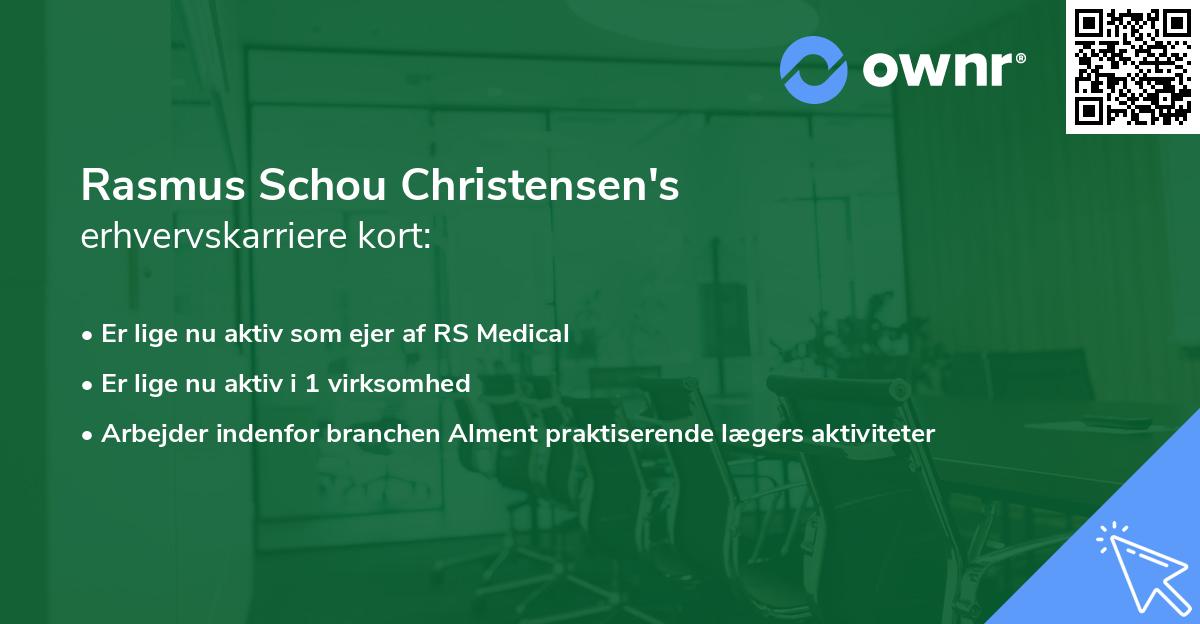 Rasmus Schou Christensen's erhvervskarriere kort