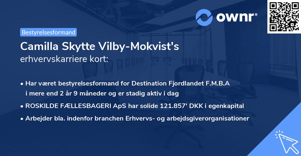 Camilla Skytte Vilby-Mokvist's erhvervskarriere kort