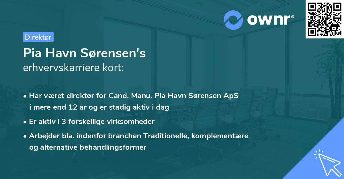 Pia Havn Sørensen's erhvervskarriere kort
