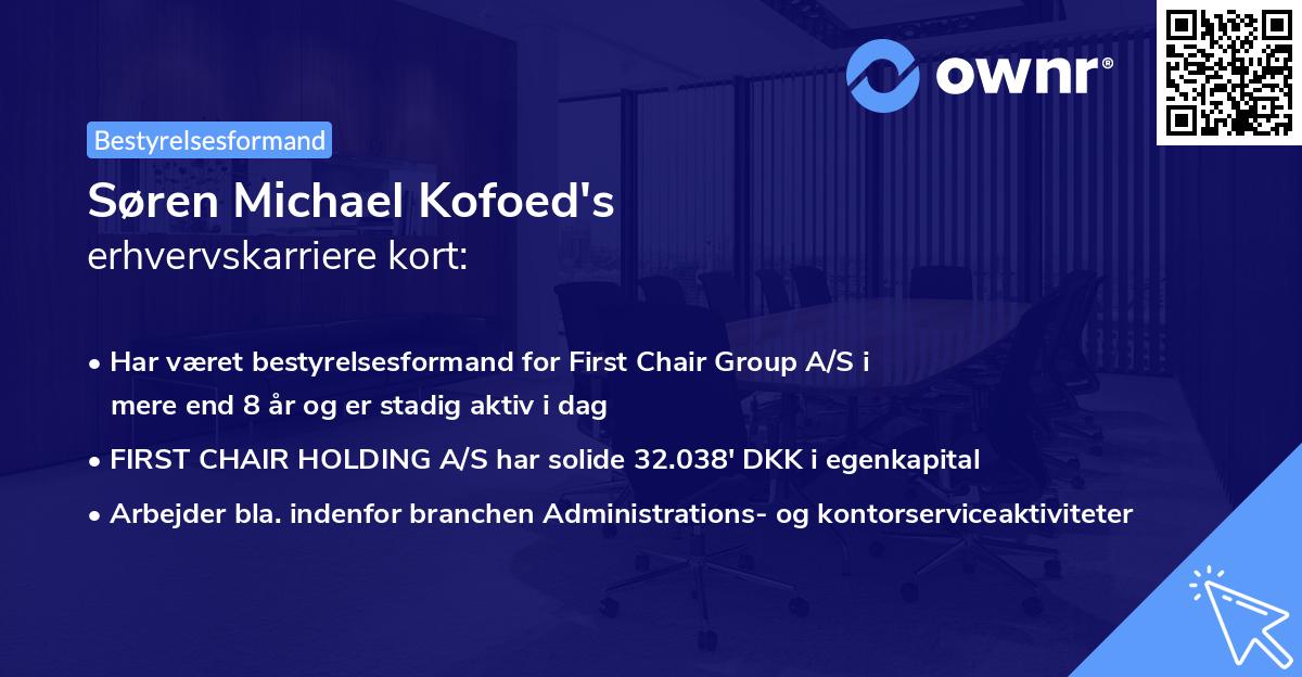 Søren Michael Kofoed's erhvervskarriere kort