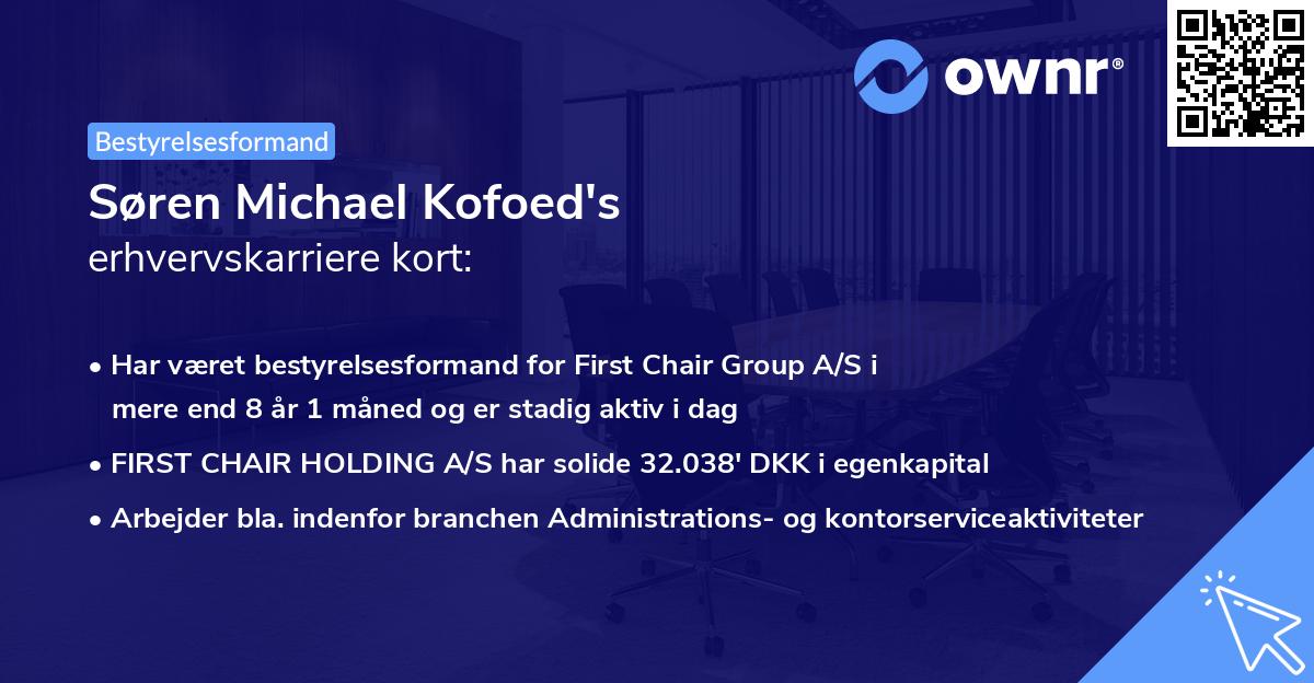 Søren Michael Kofoed's erhvervskarriere kort