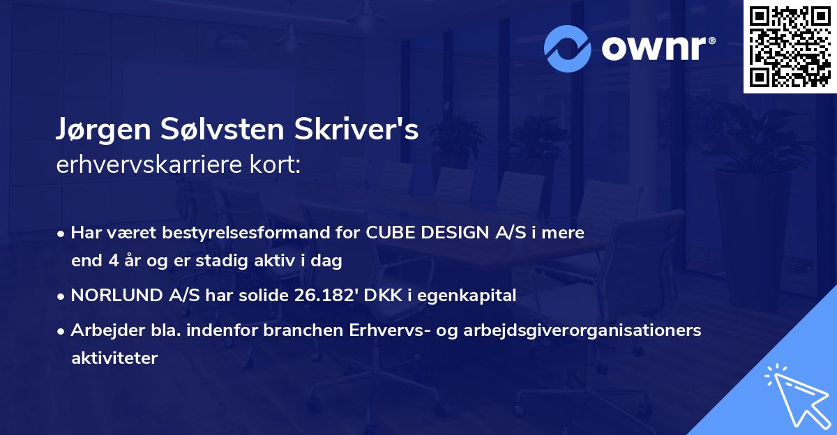Jørgen Sølvsten Skriver's erhvervskarriere kort