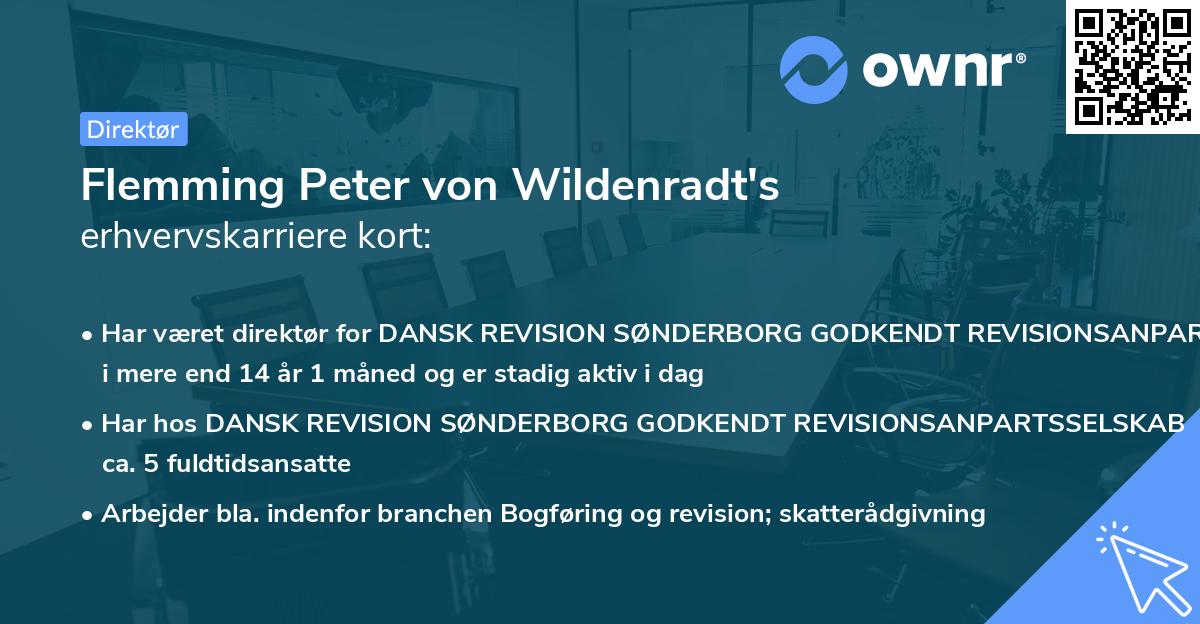 Flemming Peter von Wildenradt's erhvervskarriere kort