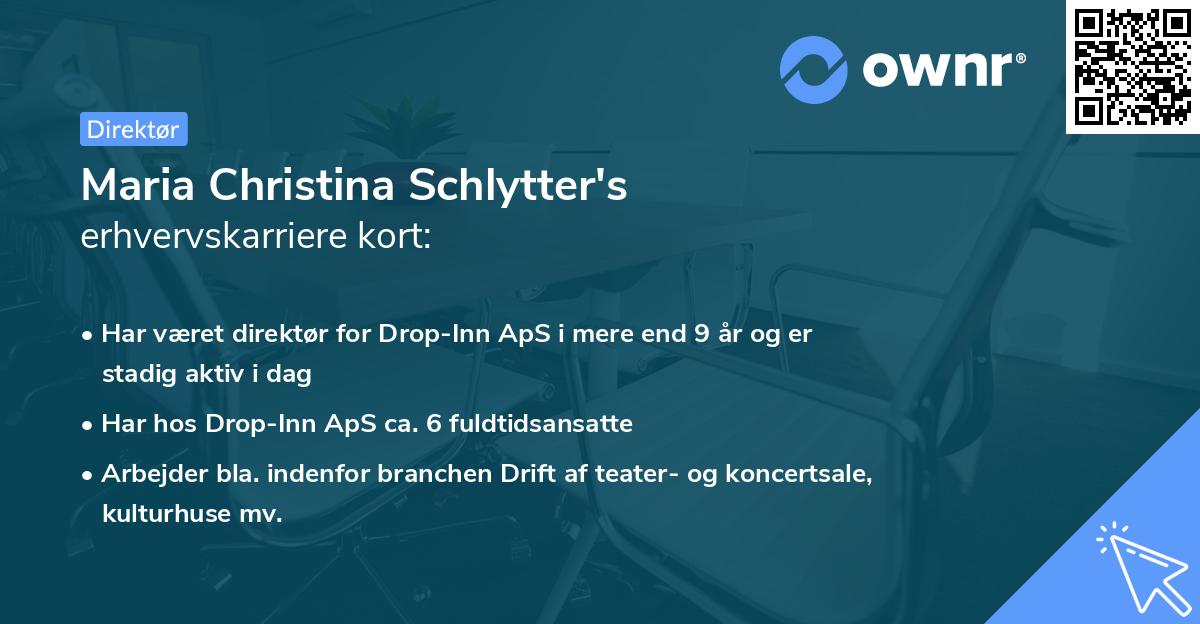 Maria Christina Schlytter's erhvervskarriere kort