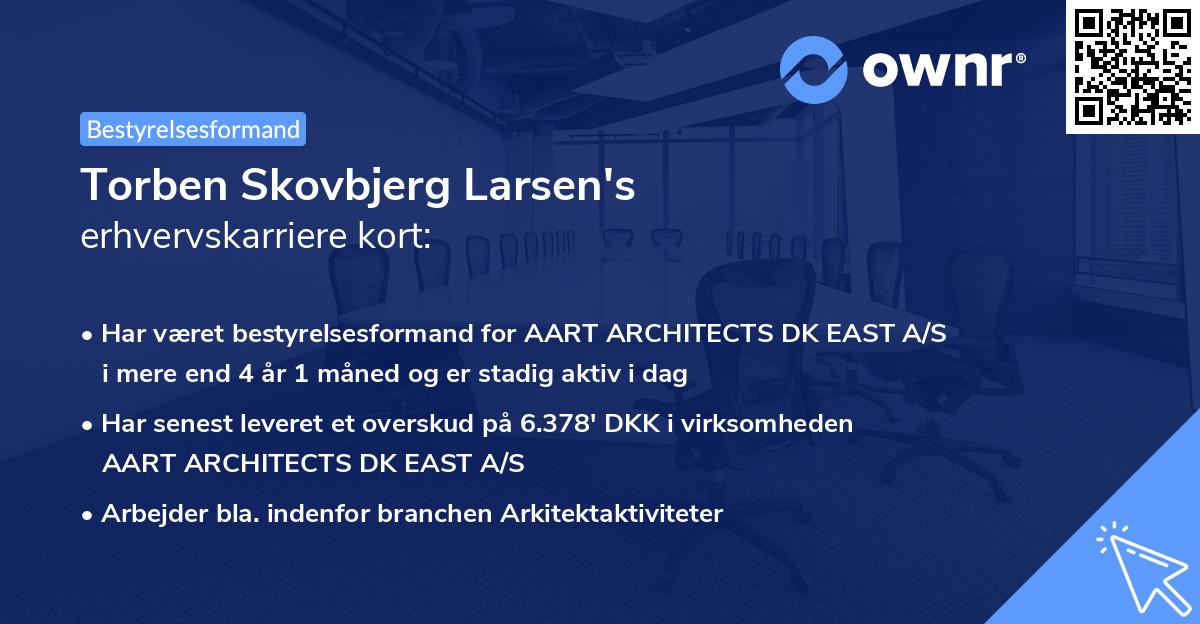 Torben Skovbjerg Larsen's erhvervskarriere kort