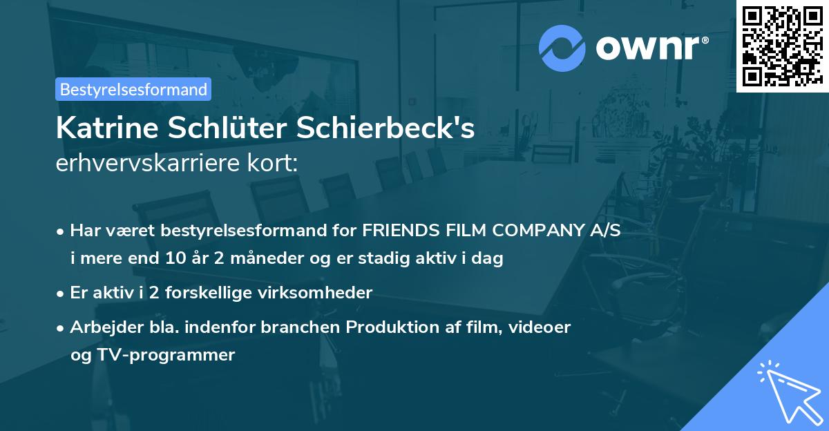 Katrine Schlüter Schierbeck's erhvervskarriere kort