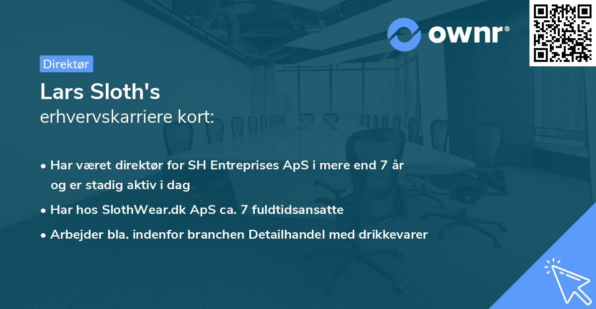 Lars Sloth's erhvervskarriere kort
