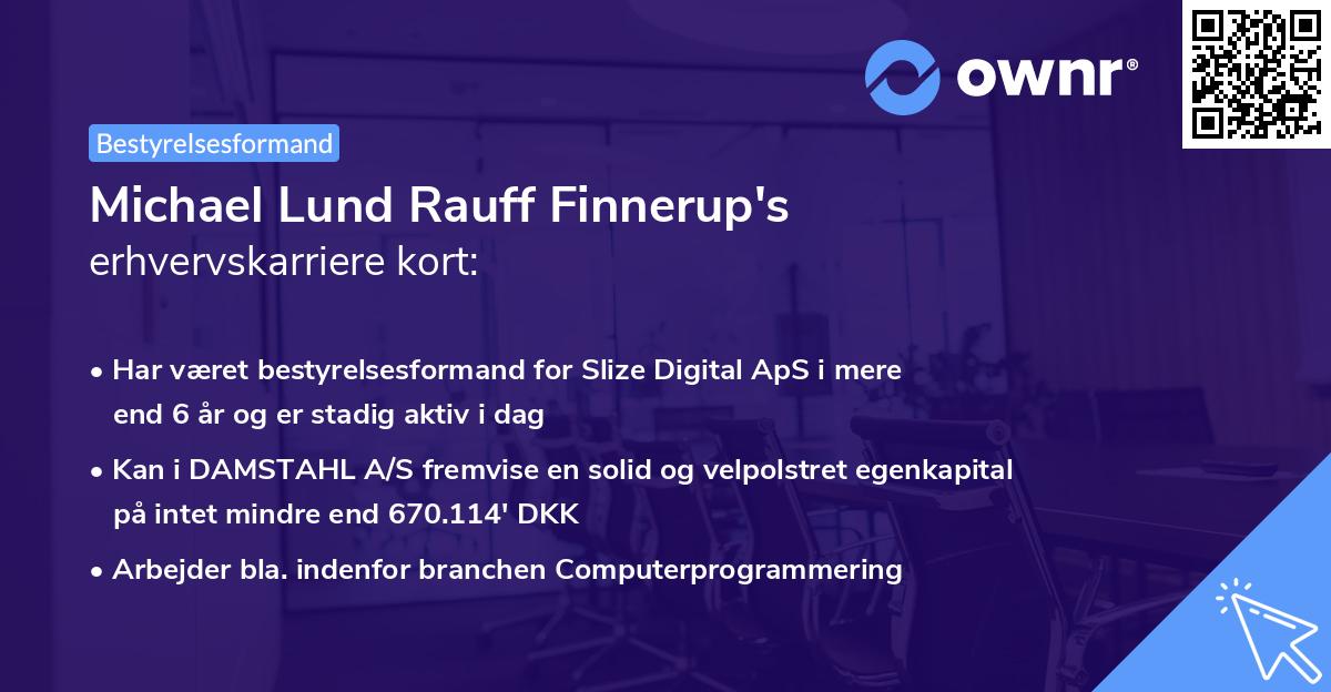 Michael Lund Rauff Finnerup's erhvervskarriere kort