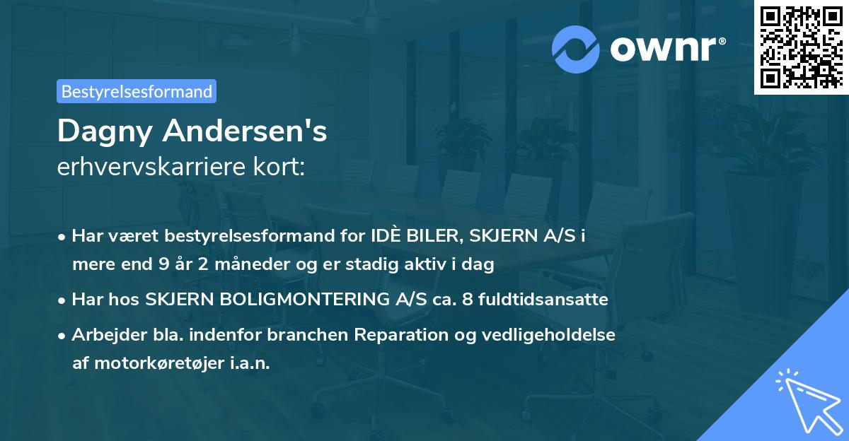 Dagny Andersen's erhvervskarriere kort