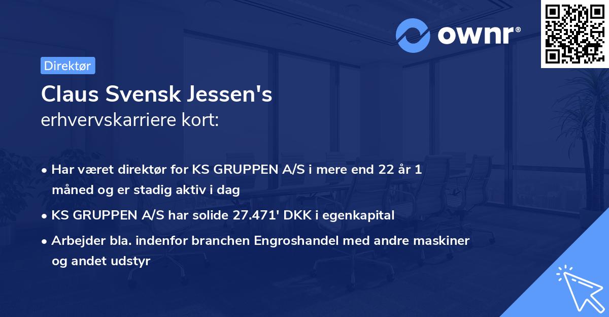 Claus Svensk Jessen's erhvervskarriere kort