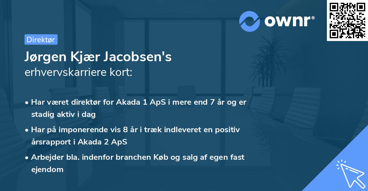 Jørgen Kjær Jacobsen's erhvervskarriere kort